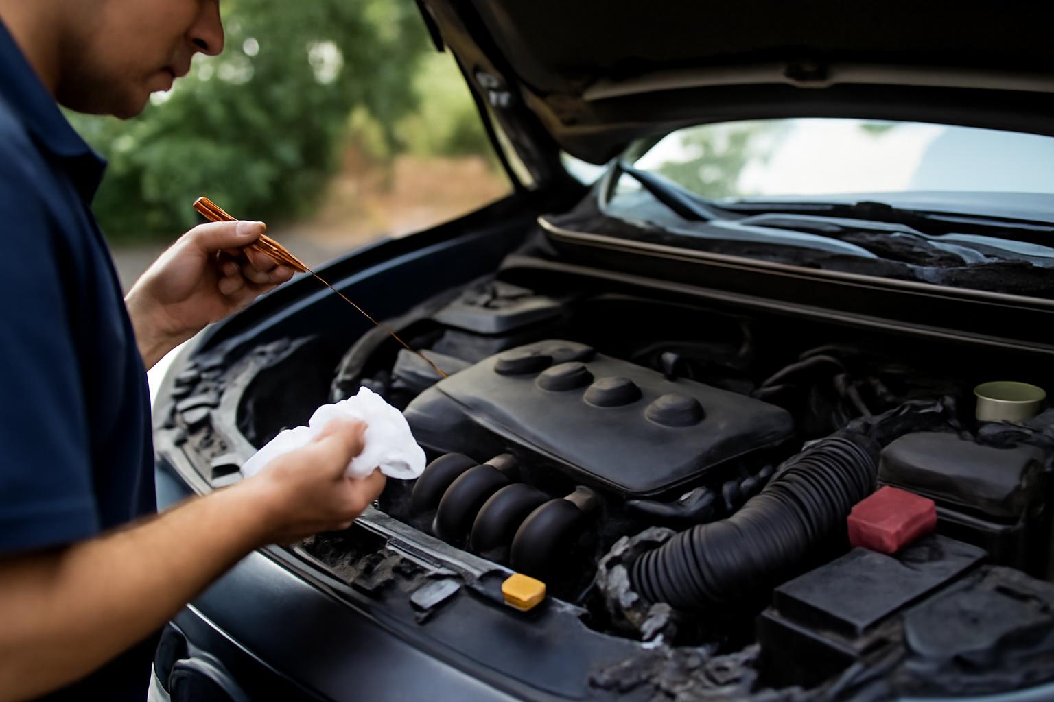 엔진오일 부족 증상