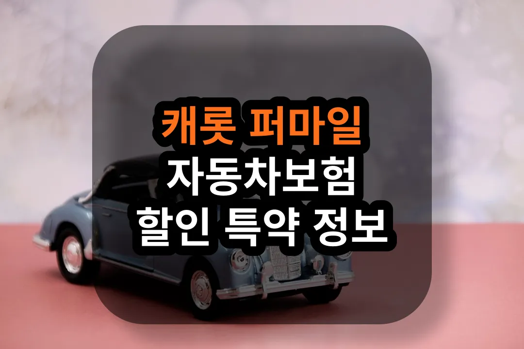 캐롯 퍼마일 자동차보험 할인 특약 정보