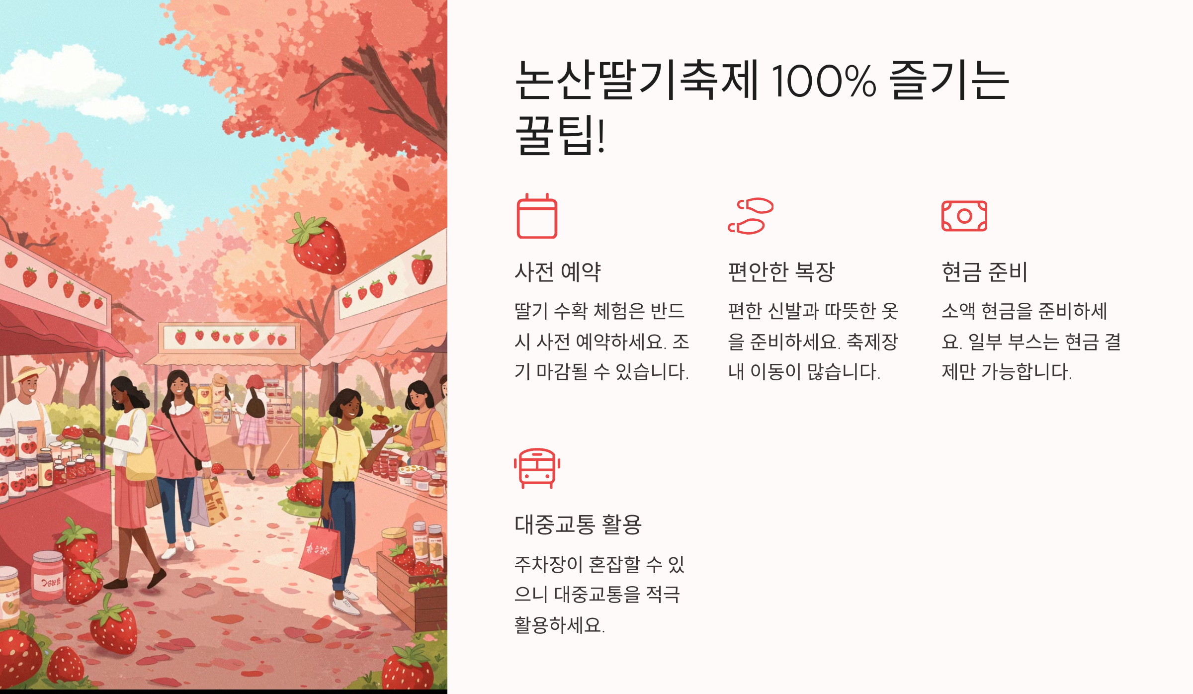 2025 논산딸기축제 일정 프로그램