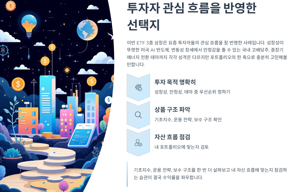 투자자 관심 흐름을 반영한
선택지
