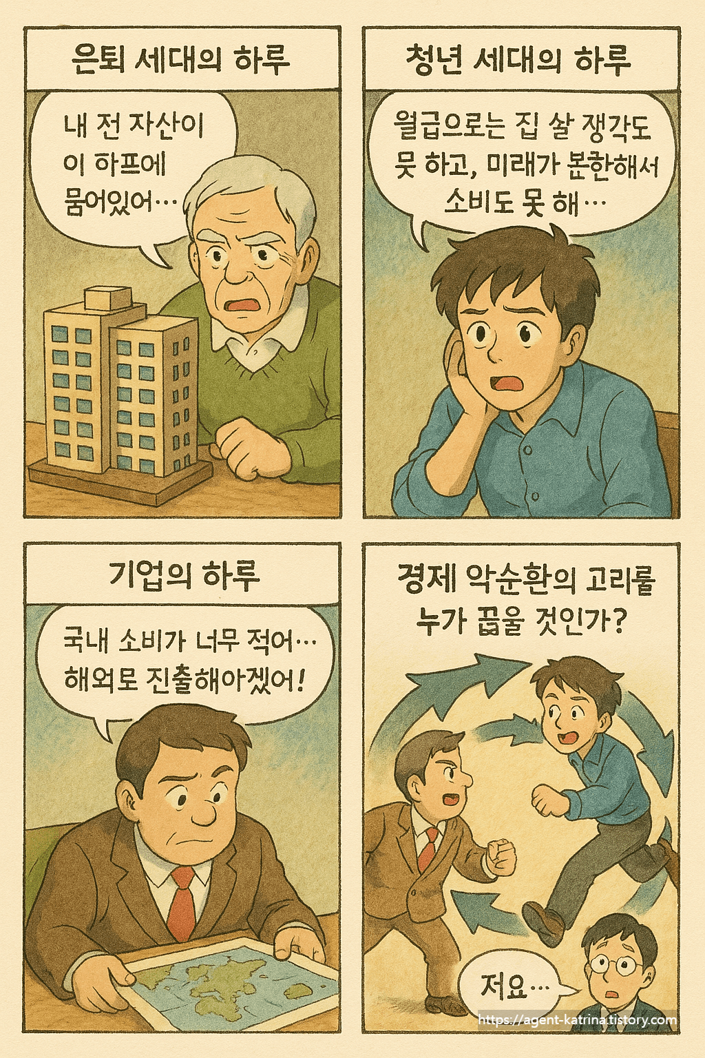 ChatGPT 지브리풍으로 그려본 4컷 만화
