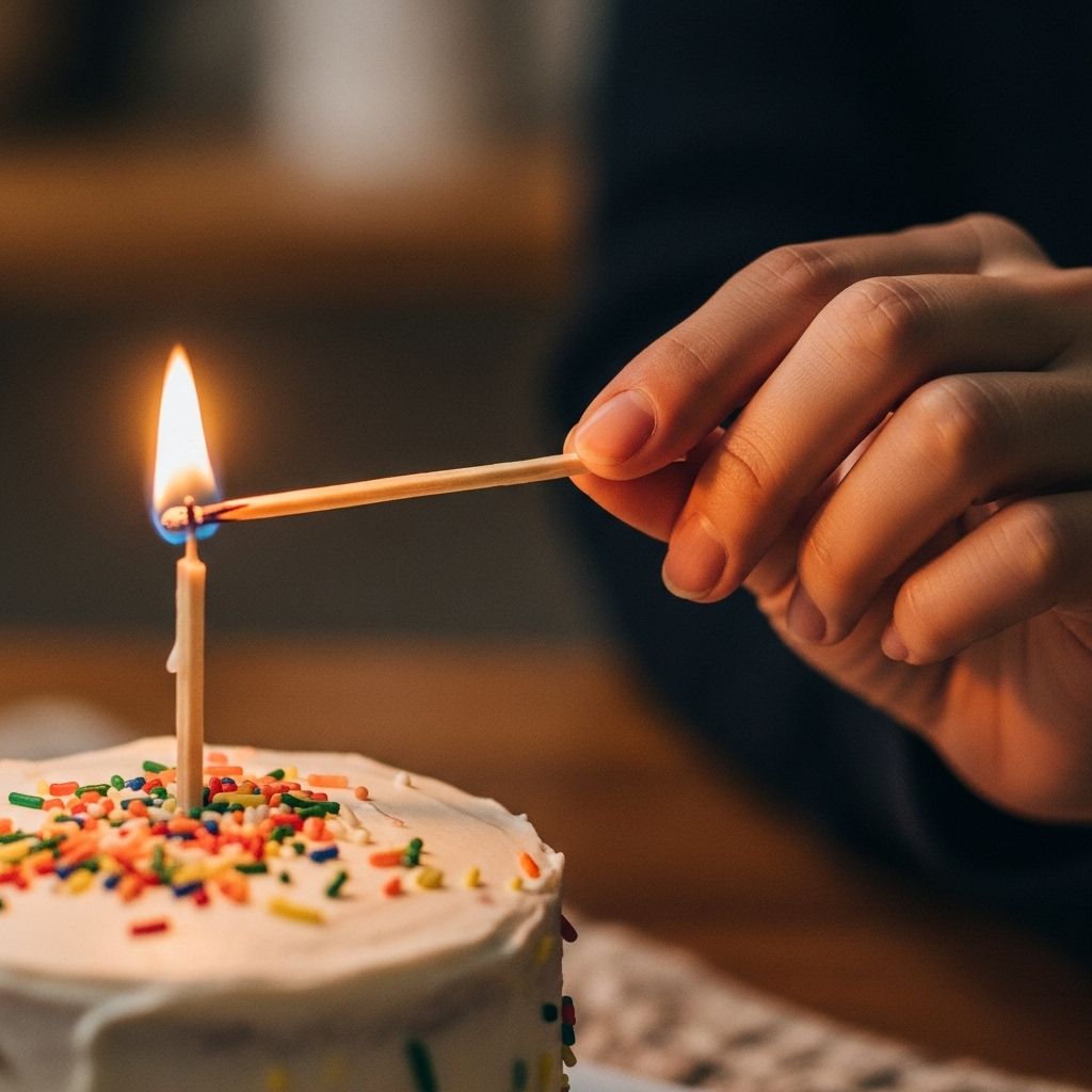 서울윈터페스타 청계천&amp;#44; 케이크에 촛불을 붙이는 모습