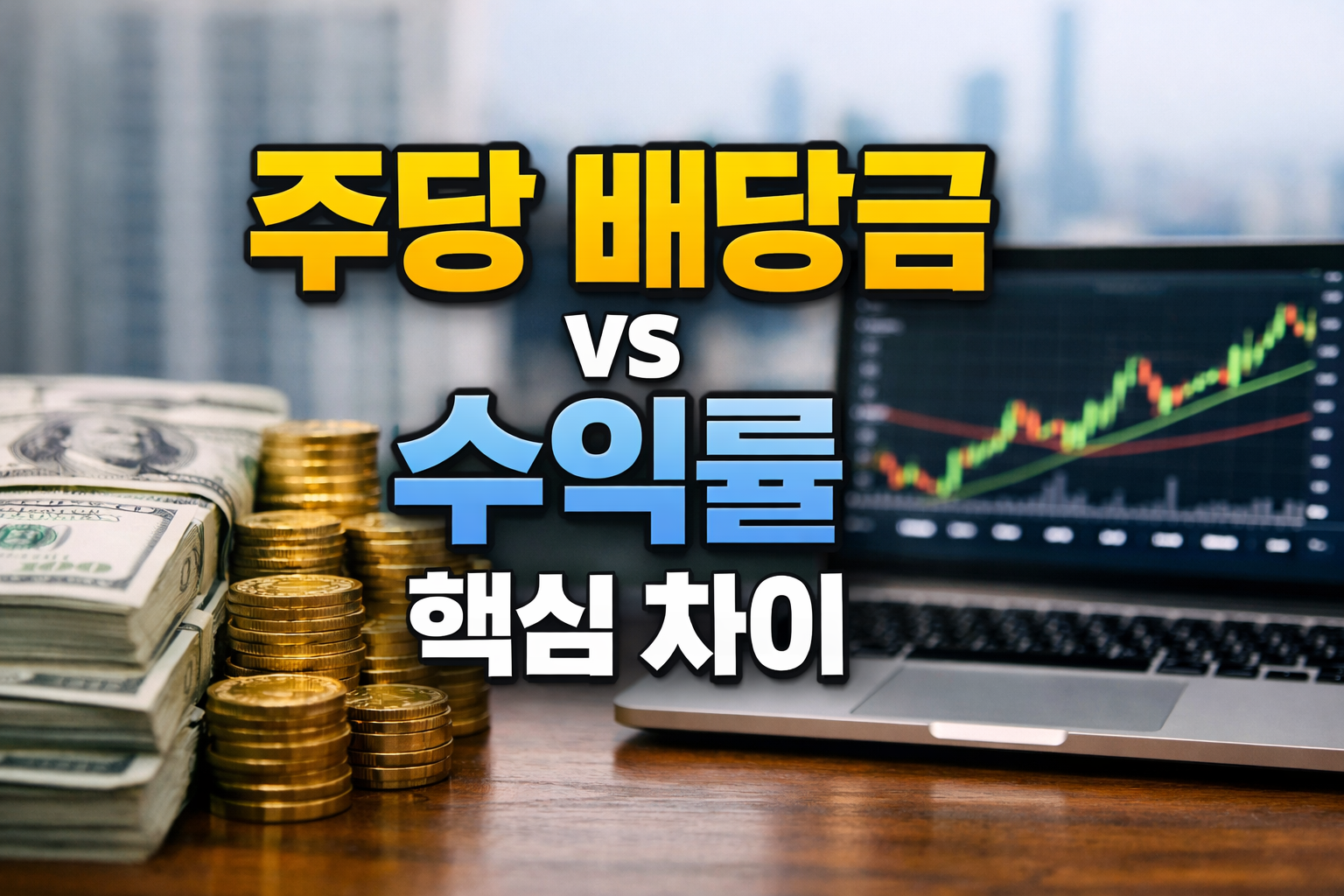 주당 배당금과 배당수익률 비교 이미지, 코카콜라 펩시 배당 차이 설명, 미국 배당주 수익률 비교, KO PEP 배당 투자 기준