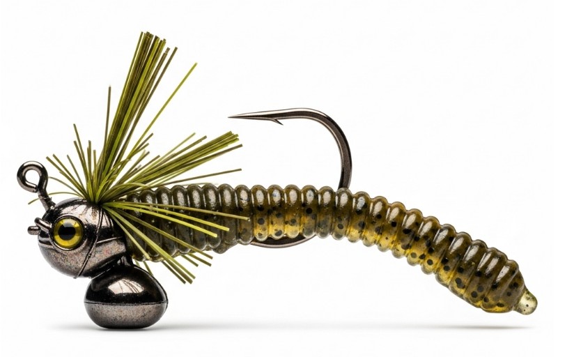 지그헤드+웜 세팅 사진