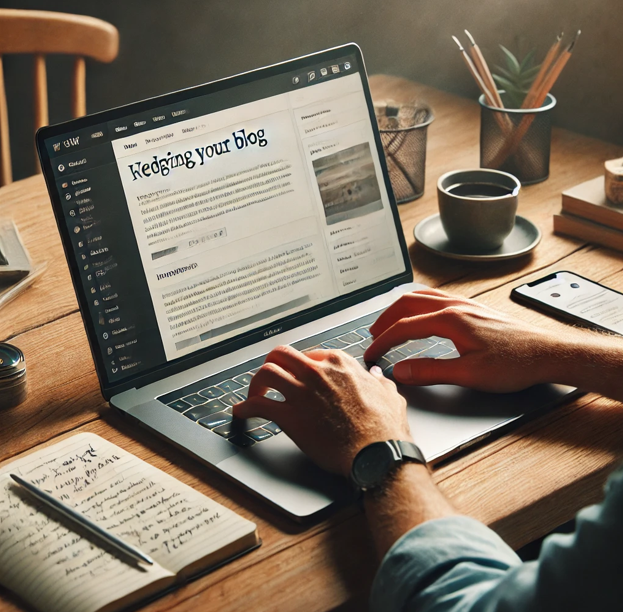 부업,, 노트북, 블로그 운영 이미지 사진