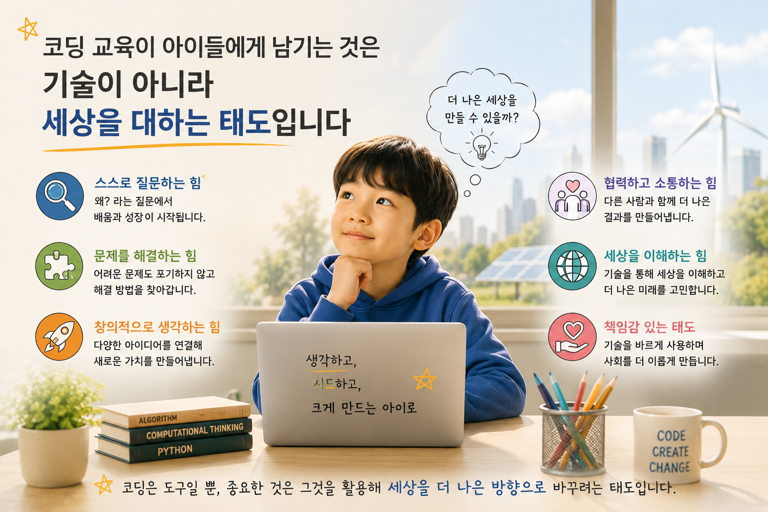 코딩 교육이 아이들에게 남기는 것은 기술이 아니라 세상을 대하는 태도입니다