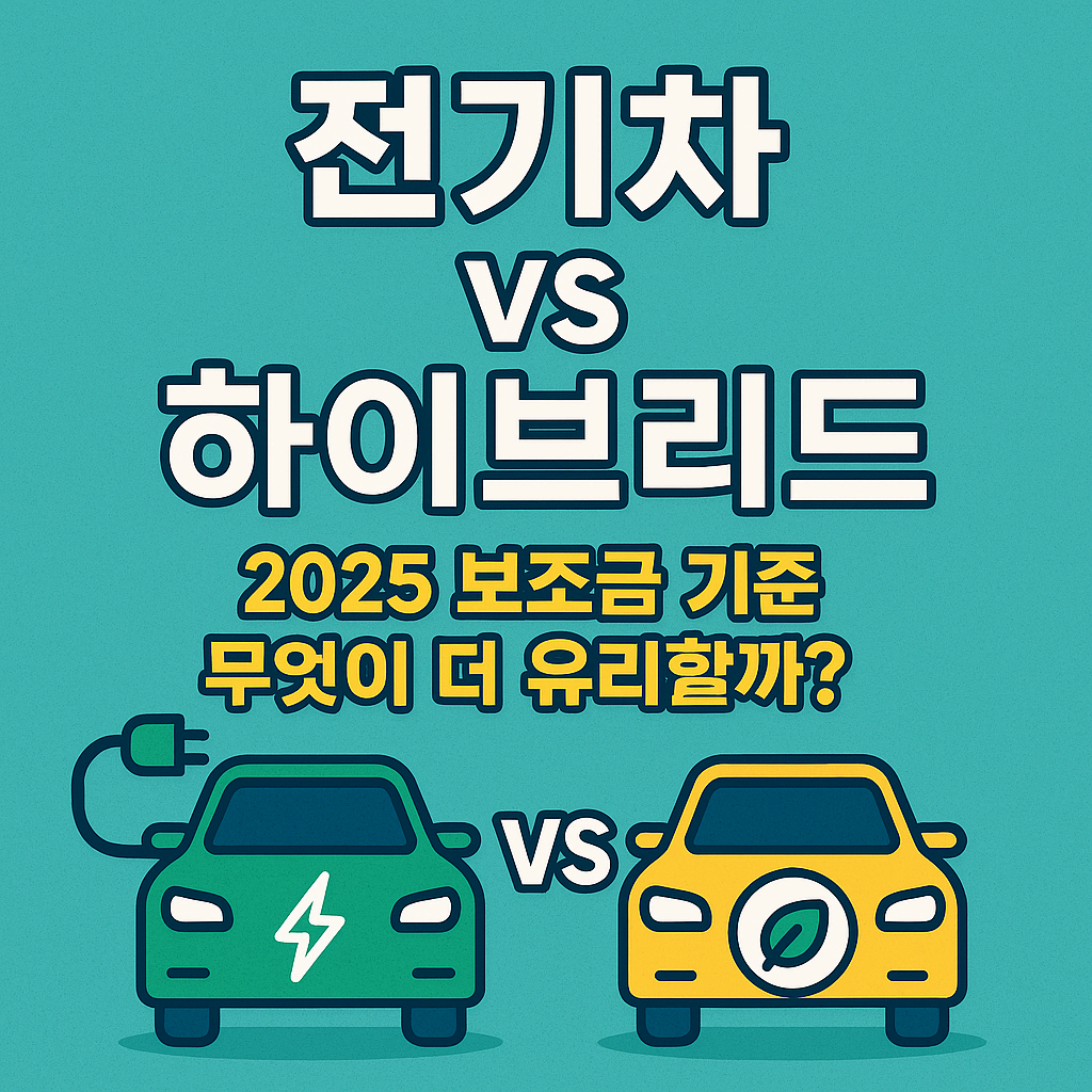 전기차 vs 하이브리드차, 2025 보조금 기준 무엇이 더 유리할까?