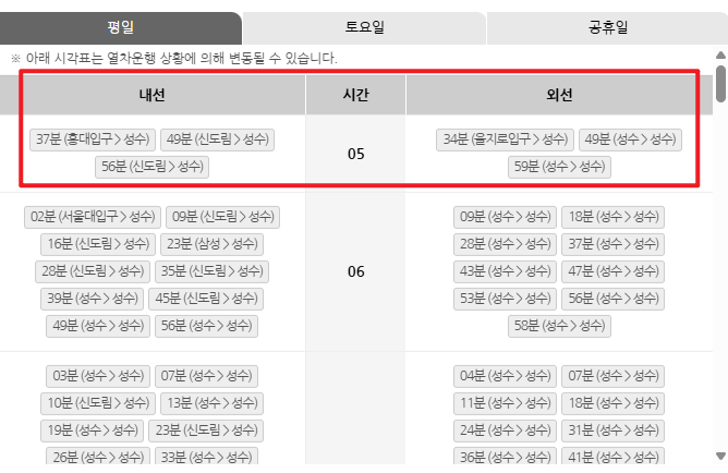 서울 지하철 노선도 크게보기5