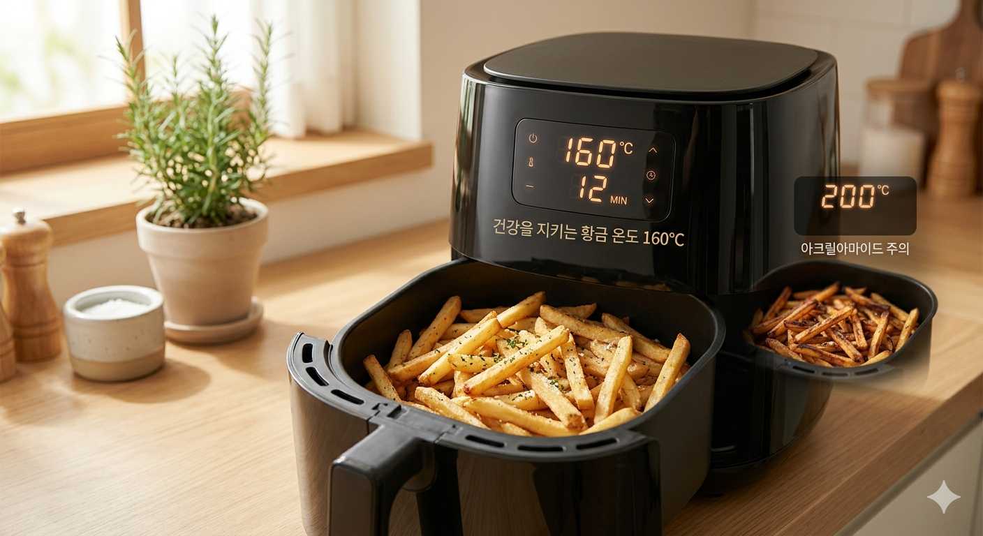 160도에 설정된 에어프라이어 사진
