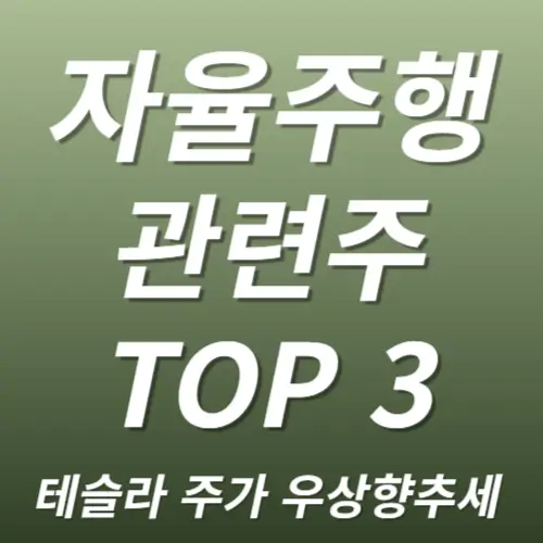 자율주행 관련주 대표 주식종목