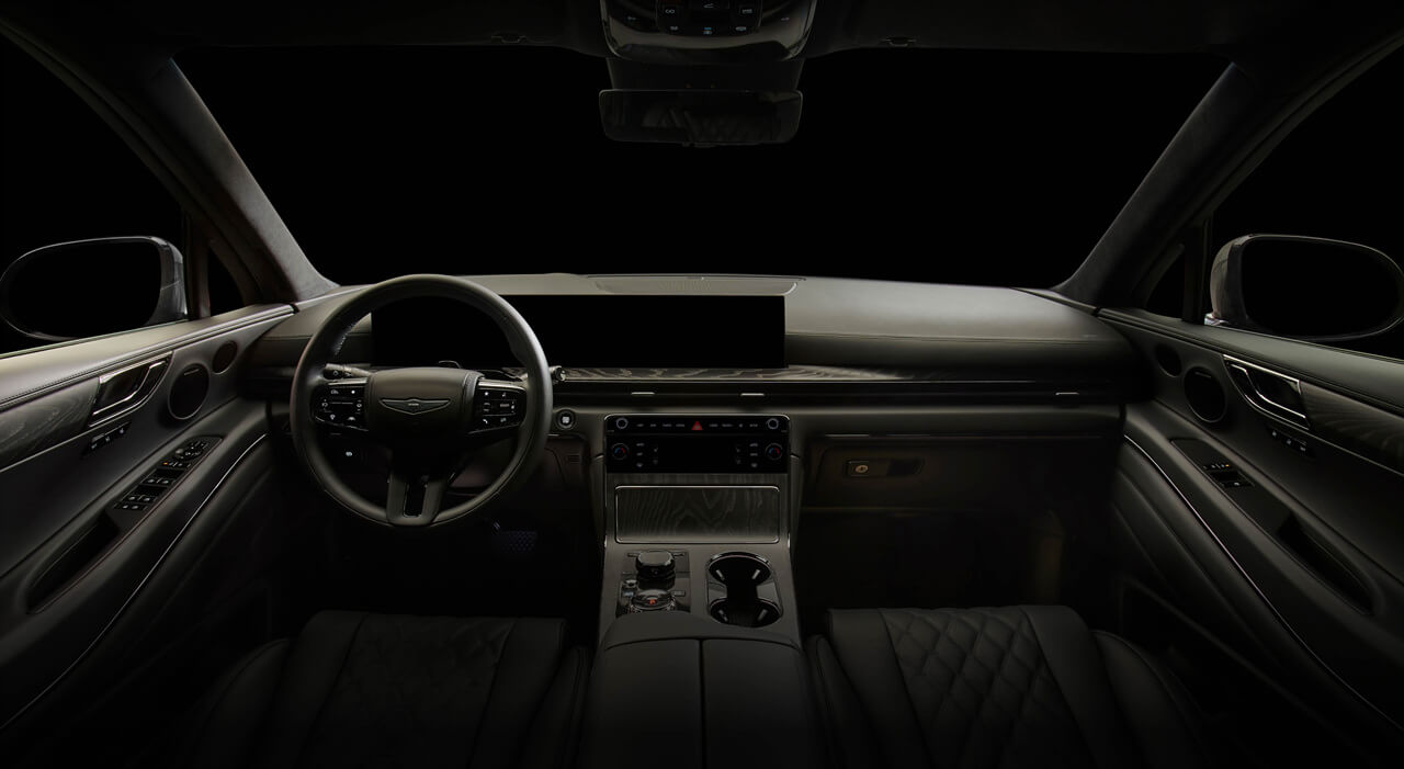 GV80 쿠페 블랙 내부 디자인