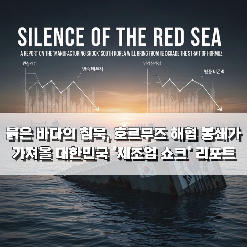 붉은 바다의 침묵, 호르무즈 해협 봉쇄가 가져올 대한민국 '제조업 쇼크' 리포트