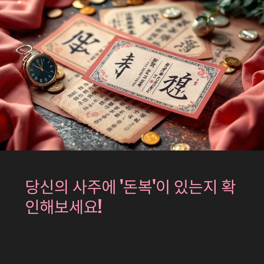 사주에서 말하는 돈복 있는 사람의 특징 썸네일