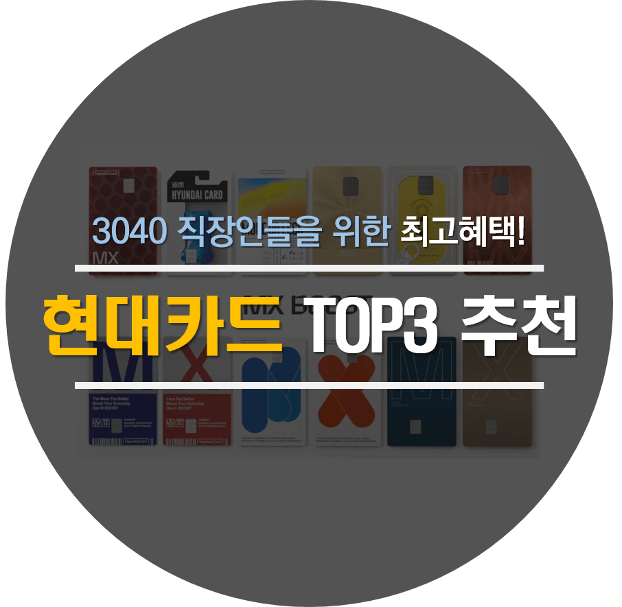 직장인들을 위한 30대 40대 현대카드