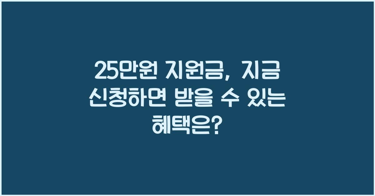 25만원 지원금