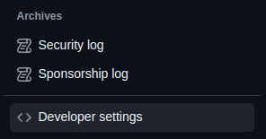 Developer settings 메뉴