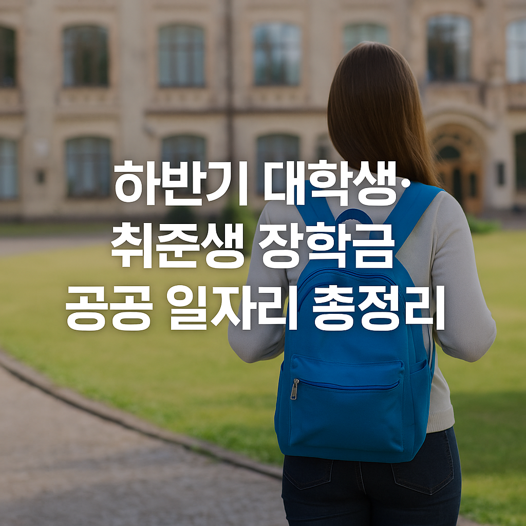 하반기 대학생 · 취준생 장학금 공공 일자리 총정리