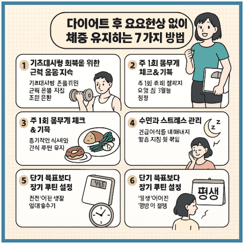 다이어트 후 요요현상 없이 체중 유지하는 7가지 방법