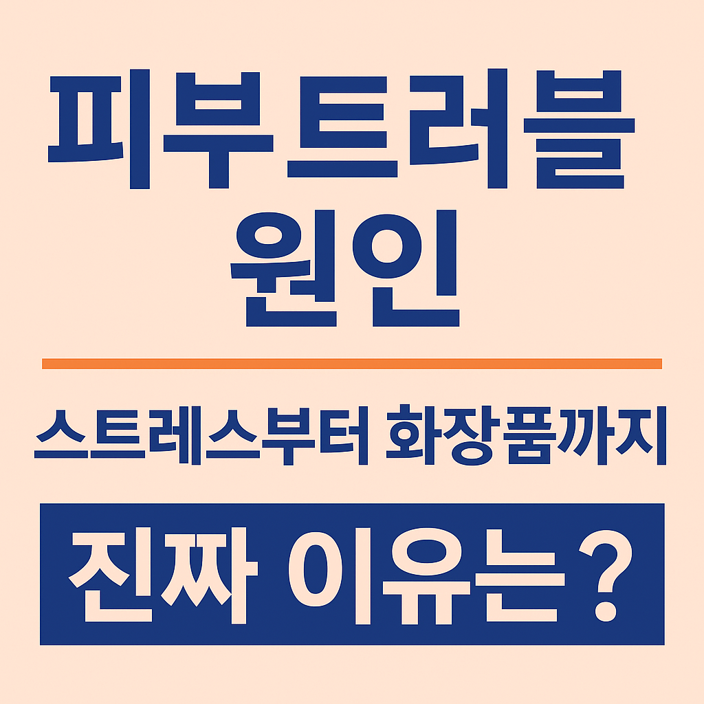 피부 트러블 원인 총정리|스트레스부터 화장품까지, 진짜 이유는?