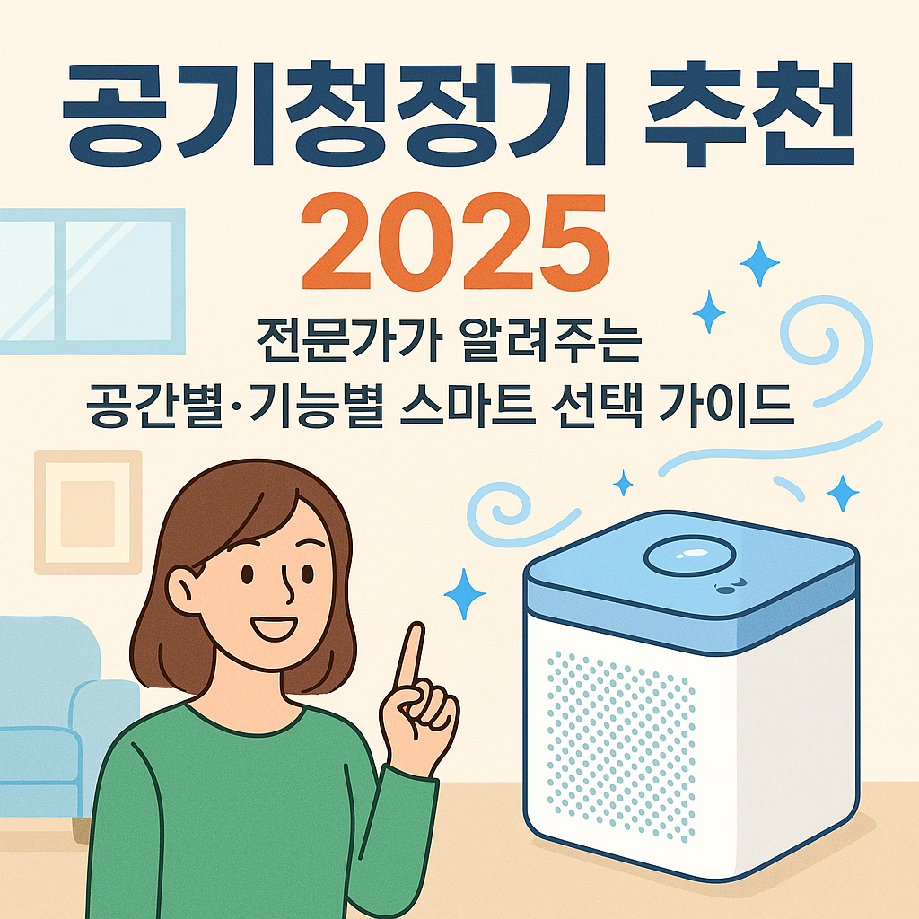 공기청정기 추천 2025: 전문가가 알려주는 공간별·기능별 스마트 선택 가이드