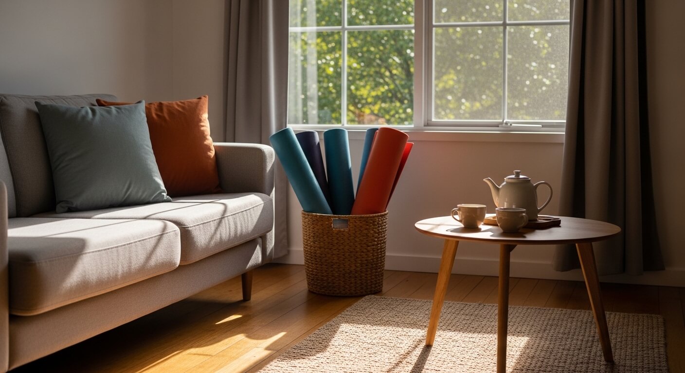 정돈된 공간에서 시작하는 노마드의 아침 운동 환경