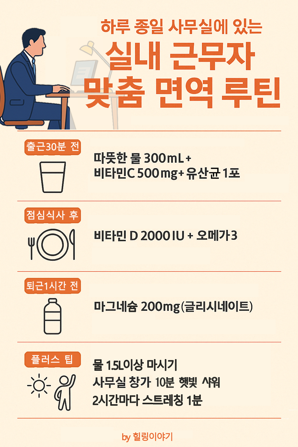 실내근무자 면역루틴