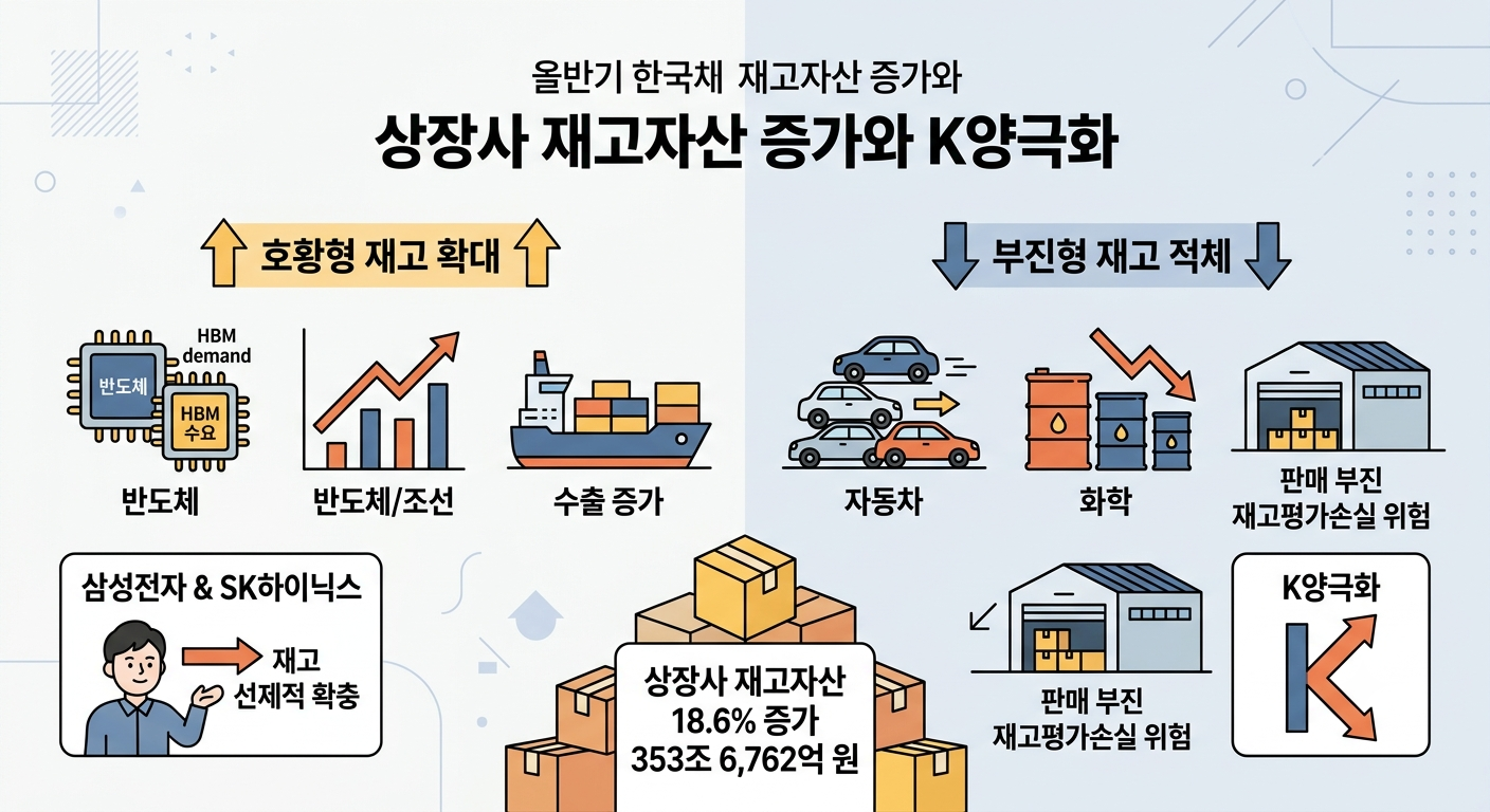 재고자산 증가 (수출, 반도체, K양극화)