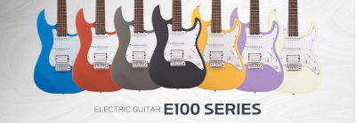 헥스 입문용 일렉기타 HEX E100 (그레이, 브라운, 레드, 퍼플, 아이보리, 민트, 블랙)