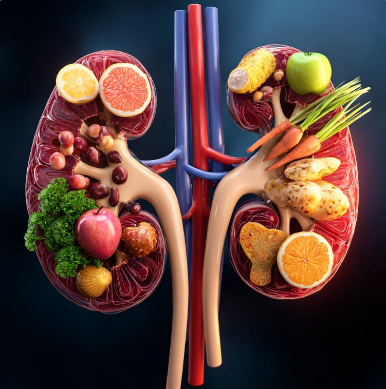 신장건강을 나타내는 해부도 이미지