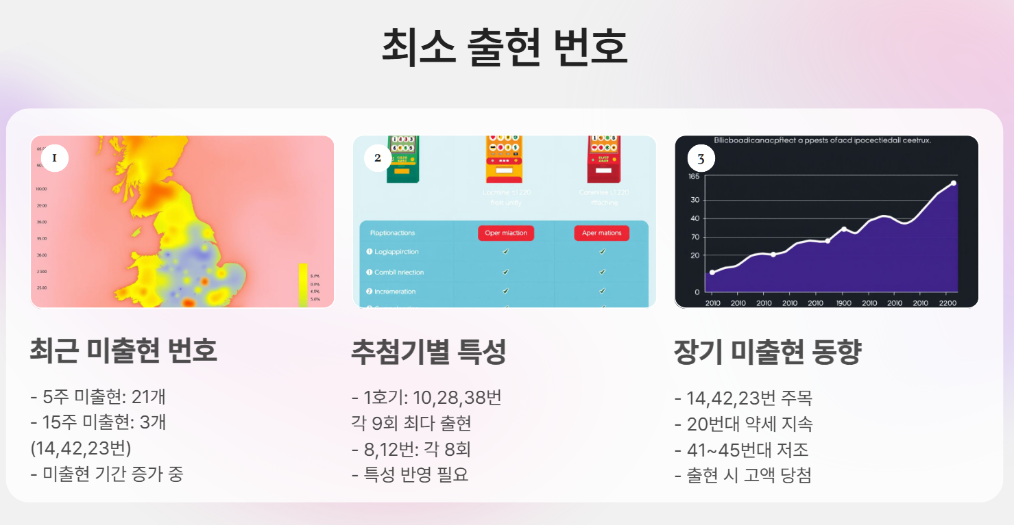 로또번호 가장 적게 나온 숫자