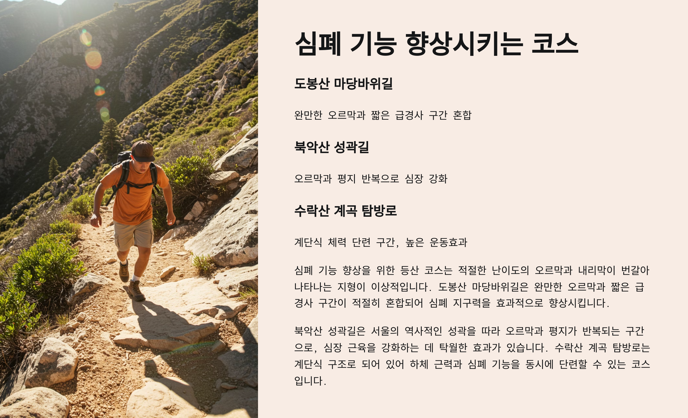 💓 심폐 기능 향상시키는 코스