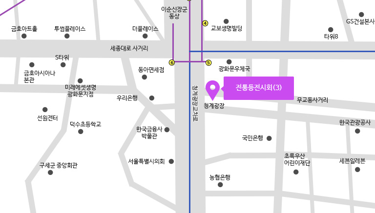 청계광장 전통등 전시회 장소 사진