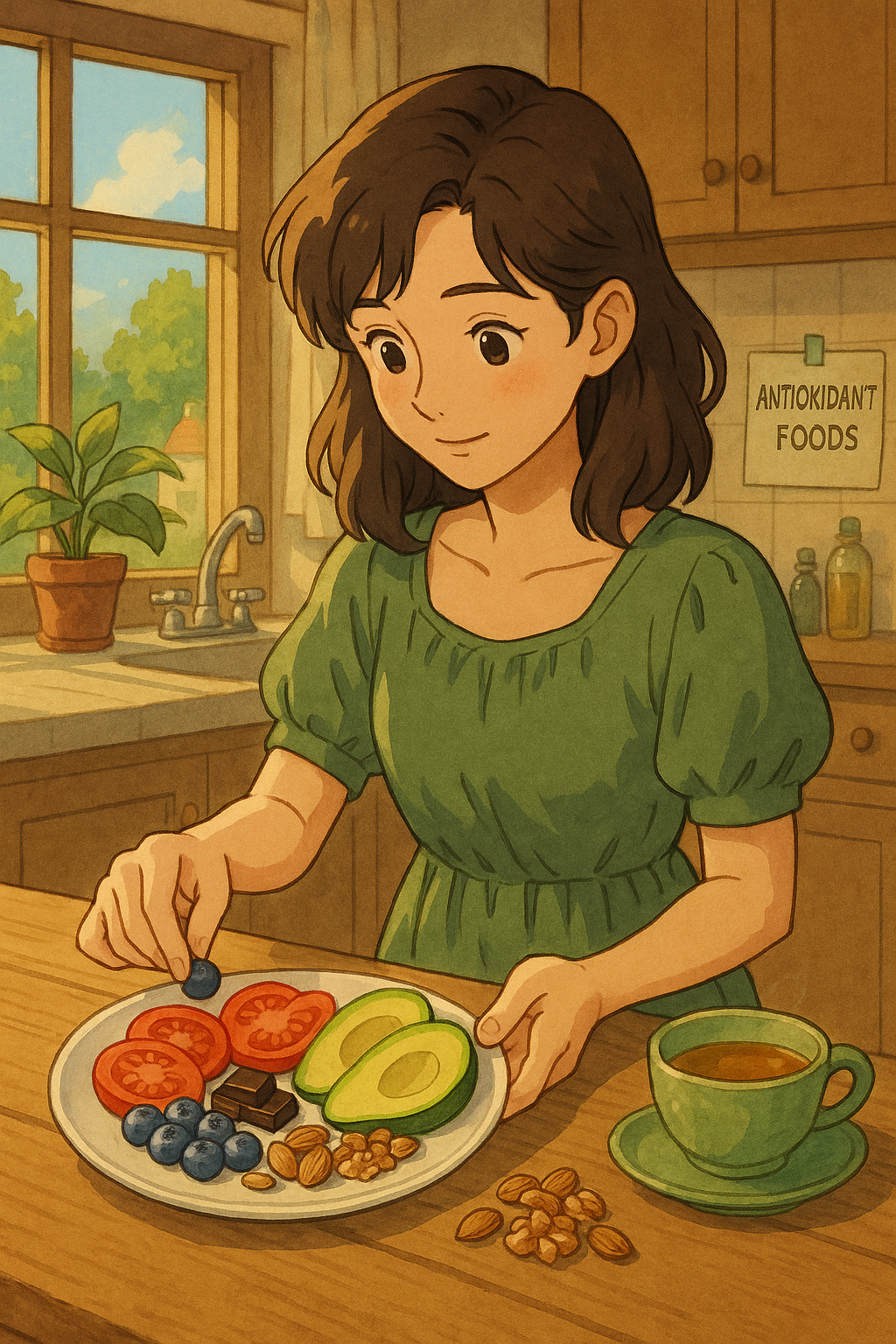 접시를 정성껏 꾸미는 사람