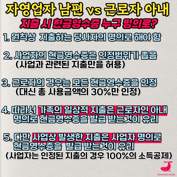 자영업자 근로자 현금영수증