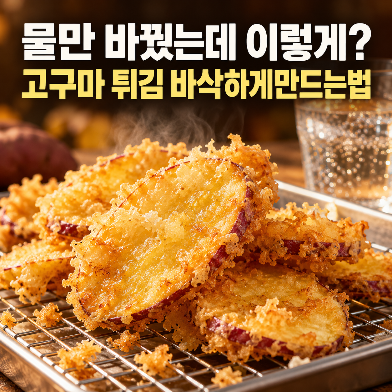 "물만 바꿨는데 이렇게?" 고구마 튀김 바삭하게만드는법