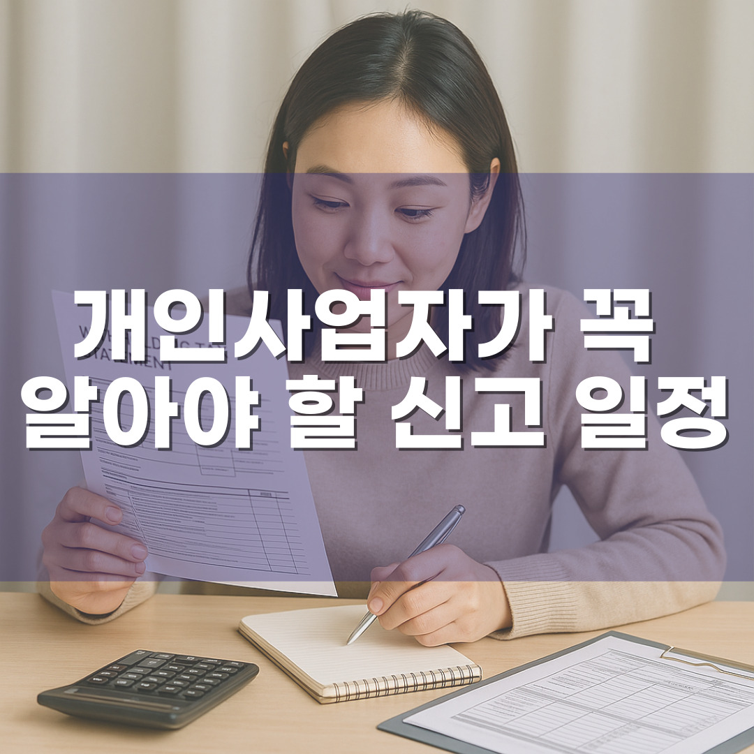 개인사업자가 꼭 알아야 할 신고 일정