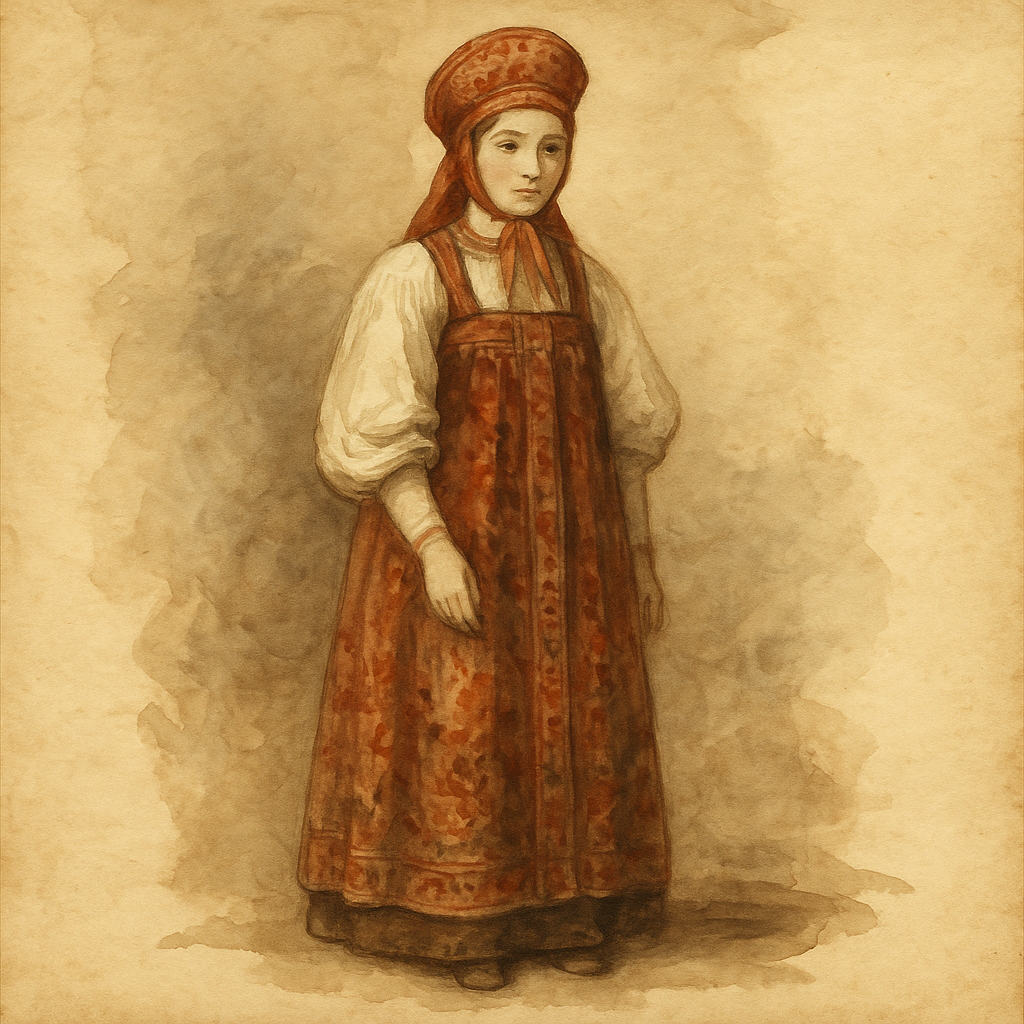 러시아 농민의 전통복 ‘사라판’