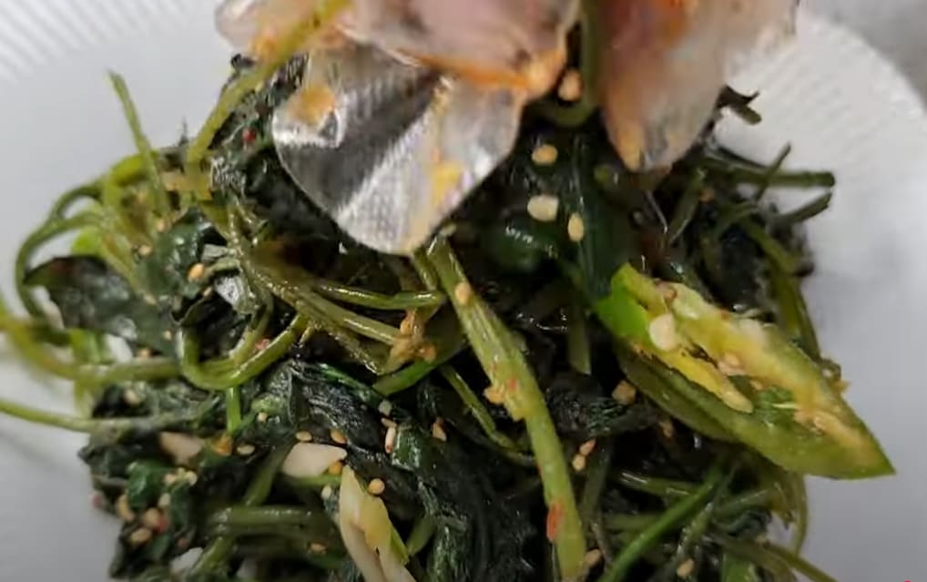 취나물 무침 다 무치고 난 후 인포그래픽