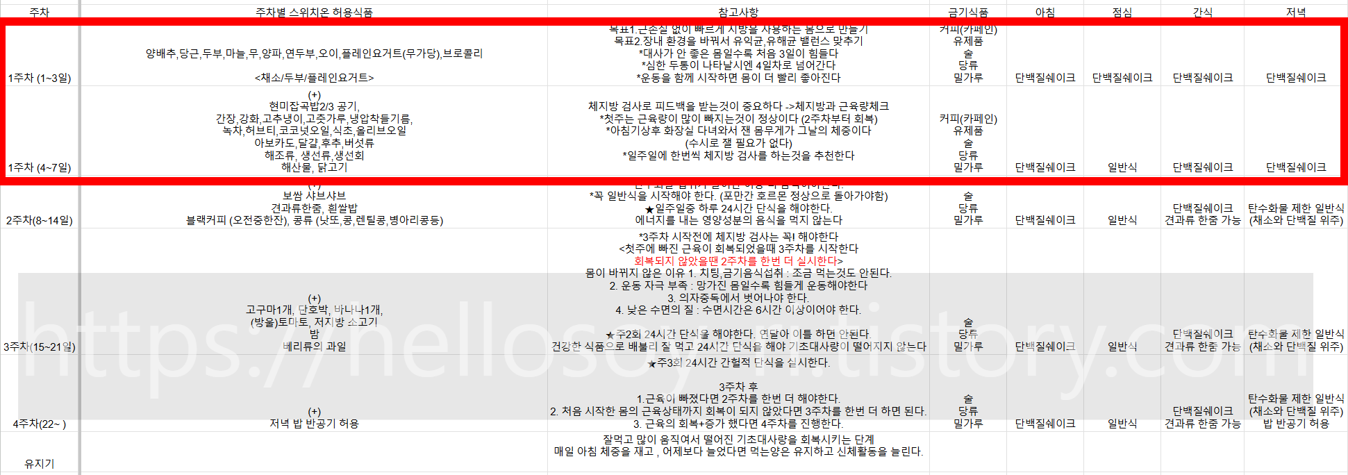 스위치온 다이어트