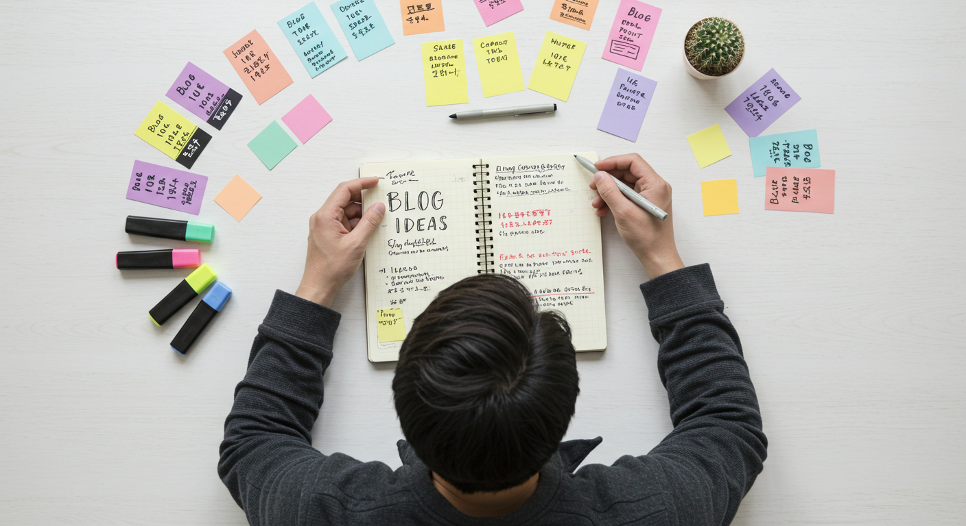 alt="블로그 제목 아이디어 노트"