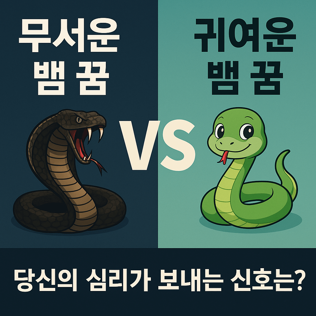 감정 및 심리상태에 따른 뱀 꿈해석