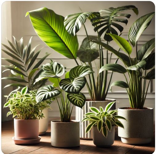 다양한 종류의 공기정화 식물