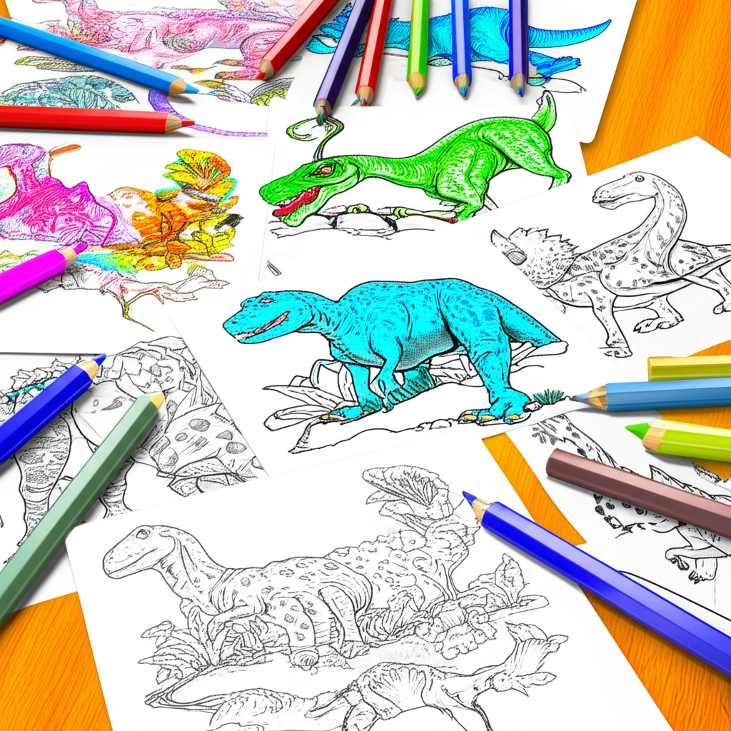 공룡 색칠놀이: 교육 효과 높이는 꿀