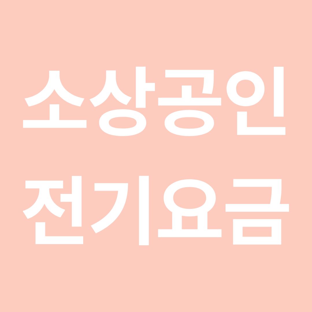 2025 소상공인 전기요금 지원 신청시기 가이드