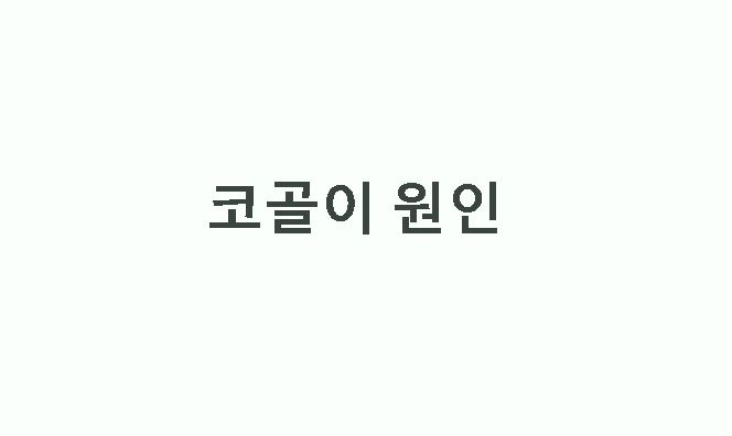 코골이 원인