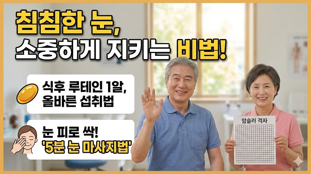 루테인 올바른 섭취법 & 눈 피로 싹 가시는 5분 마사지