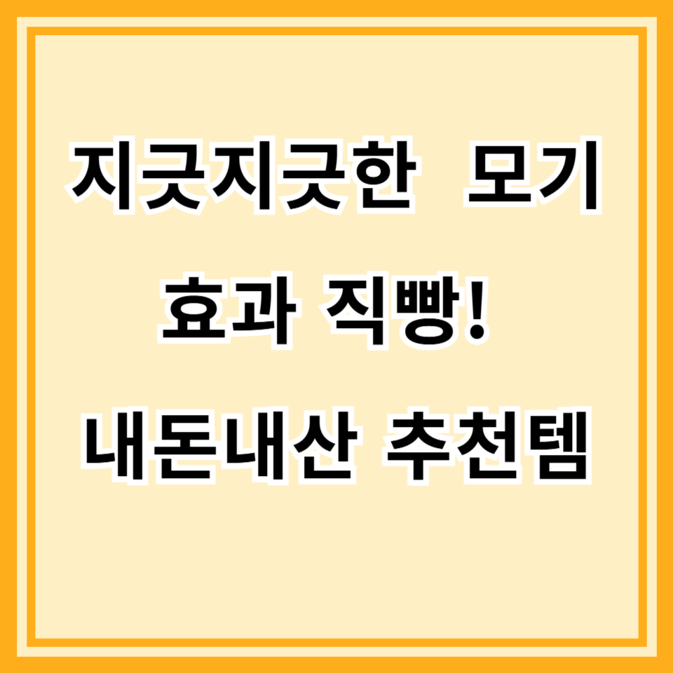 여름철 모기 퇴치에 효과 있었던 제품과 습관