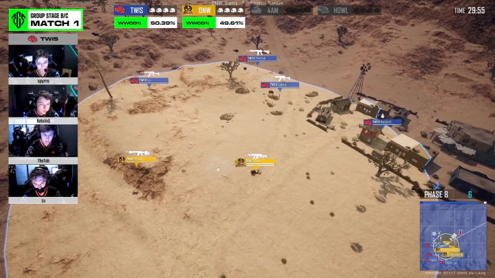 트위스티드 마인드의 1:3 스플릿은 좋은 전략이지만 차량으로 오히려 거점을 빼앗기고 맙니다.