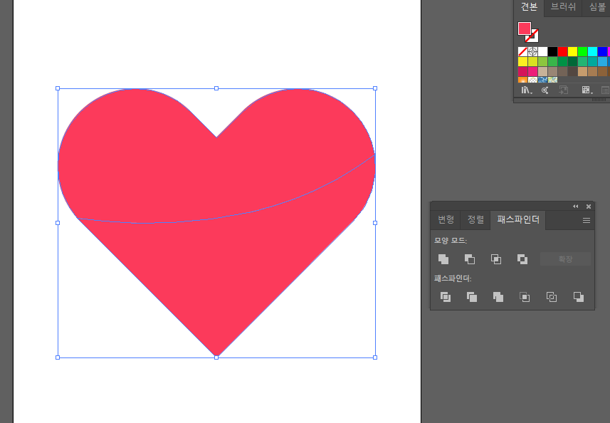일러스트레이터 Envelope Distort 둘러싸기 왜곡 폰트 디자인 도형화 06