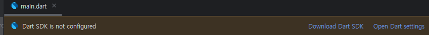 dart SDK를 설정하라